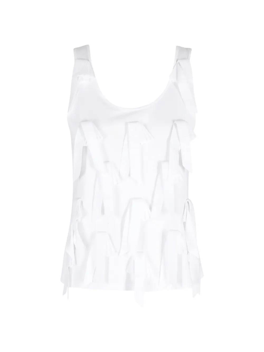Isabelle Blanche bow-embellished sleeveless top - Bianco