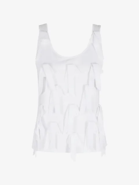 Isabelle Blanche bow-embellished sleeveless top