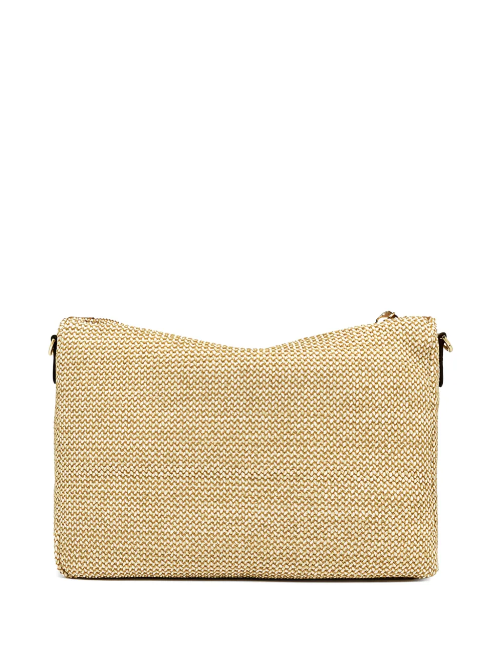 GIANNI CHIARINI Nora kleine clutch met leren afwerking en geweven design Beige