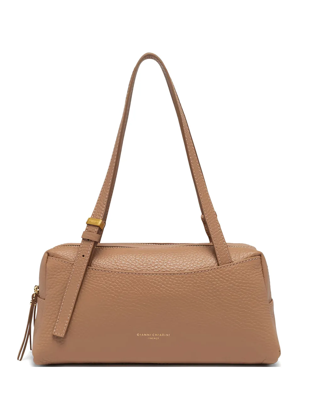 GIANNI CHIARINI Dea grained leather shoulder bag - Nude