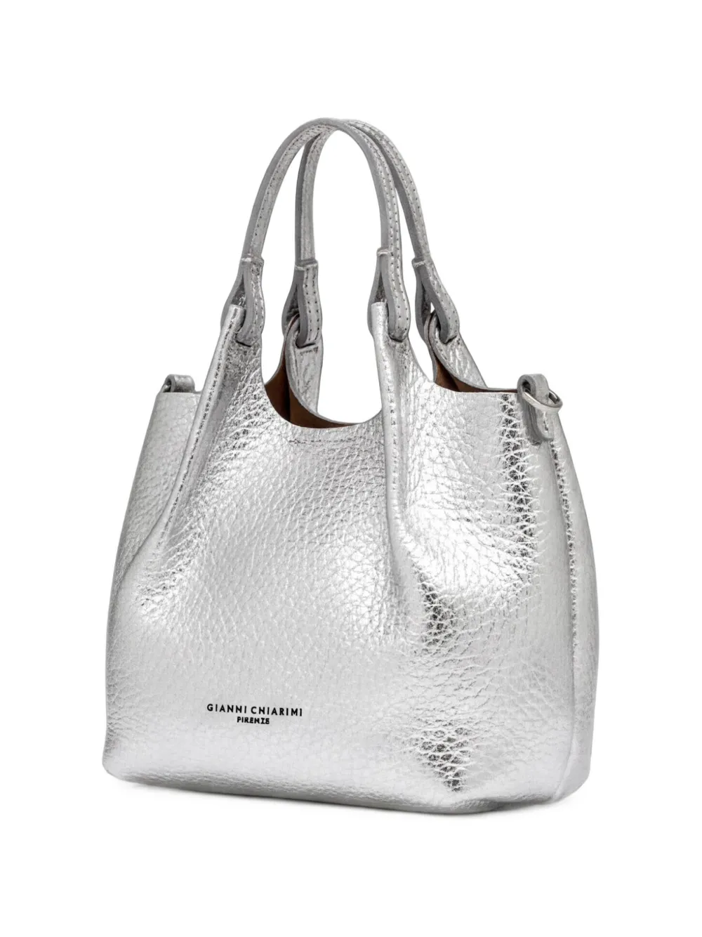 GIANNI CHIARINI Dua shopper met metallic-effect Zilver