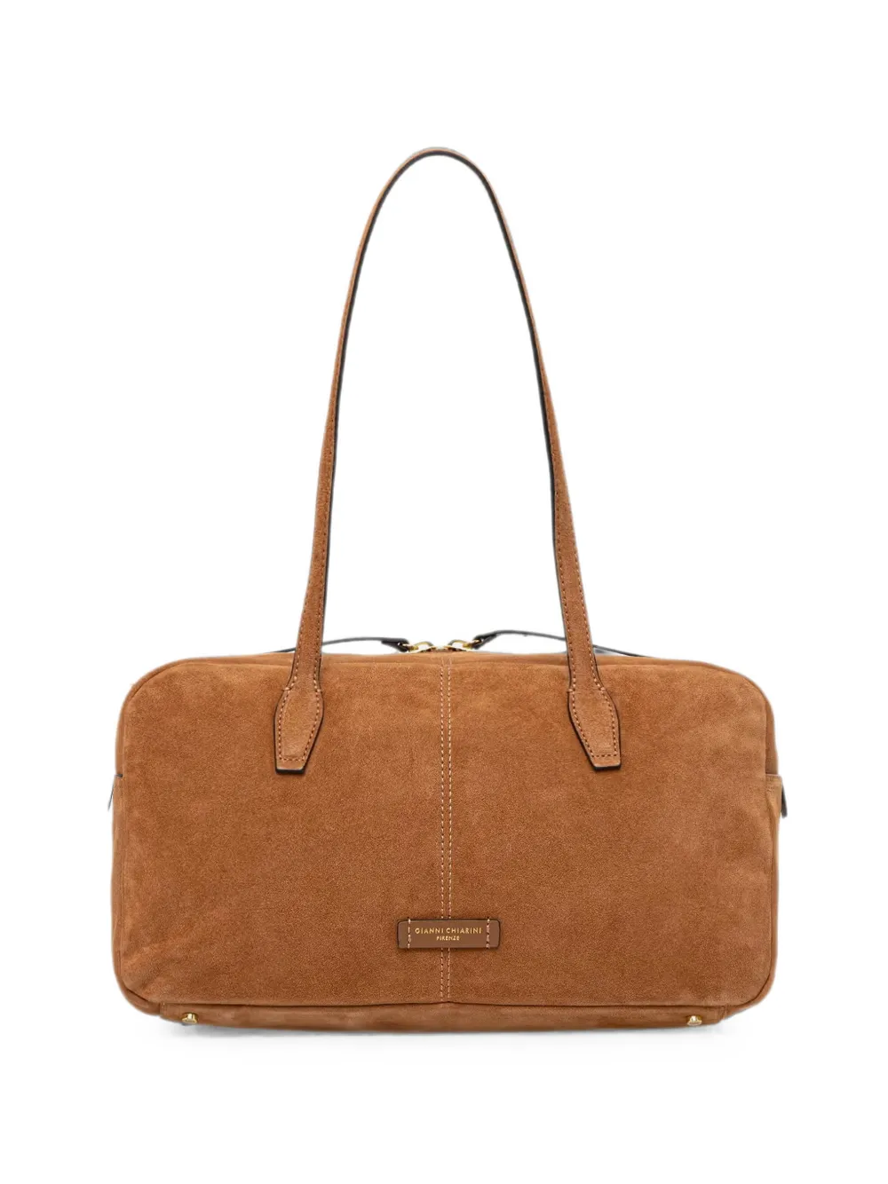 GIANNI CHIARINI Aryna suede top-handle bag - Marrone