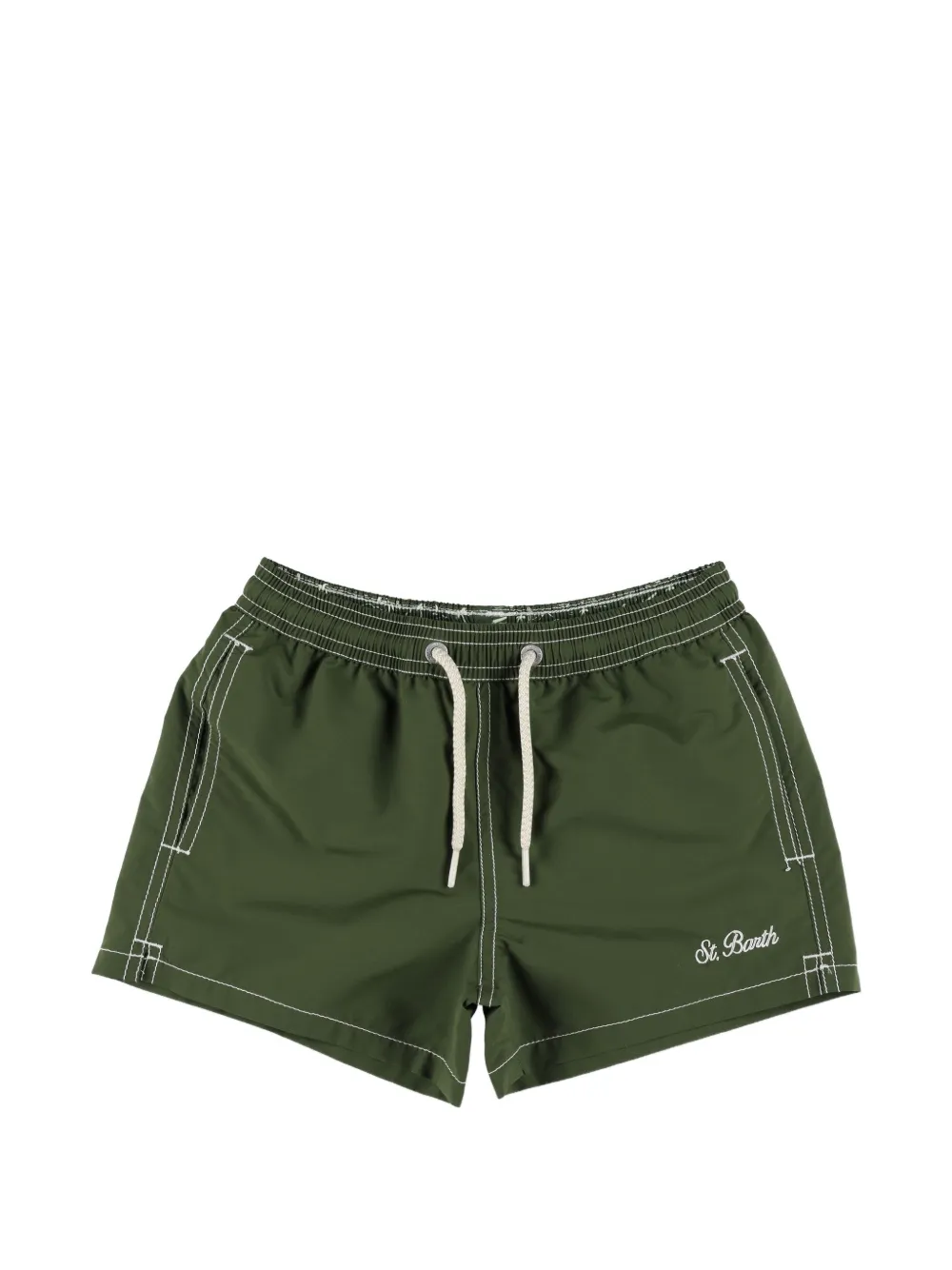 MC2 Saint Barth Kids drawstring beach shorts - Verde