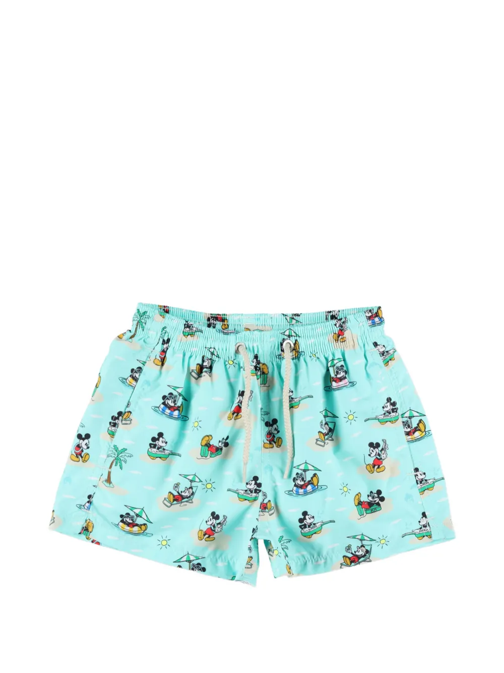 MC2 Saint Barth Kids drawstring printed shorts - Blu