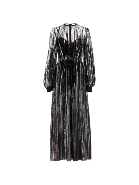 Elie Saab sequin-embroidered tulle maxi dress