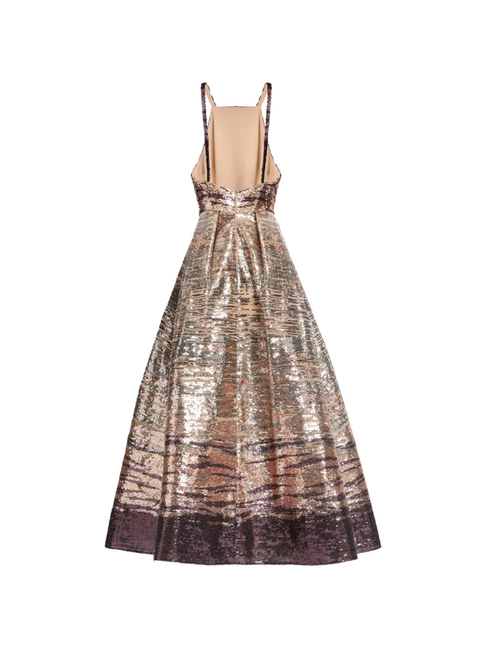 Elie Saab Mouwloze maxi-jurk met pailletten Goud