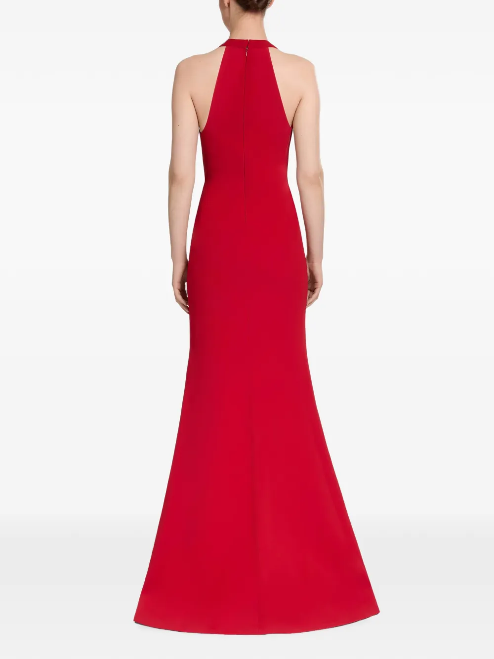 Elie Saab Maxi-jurk met strikdetail en halternek Rood
