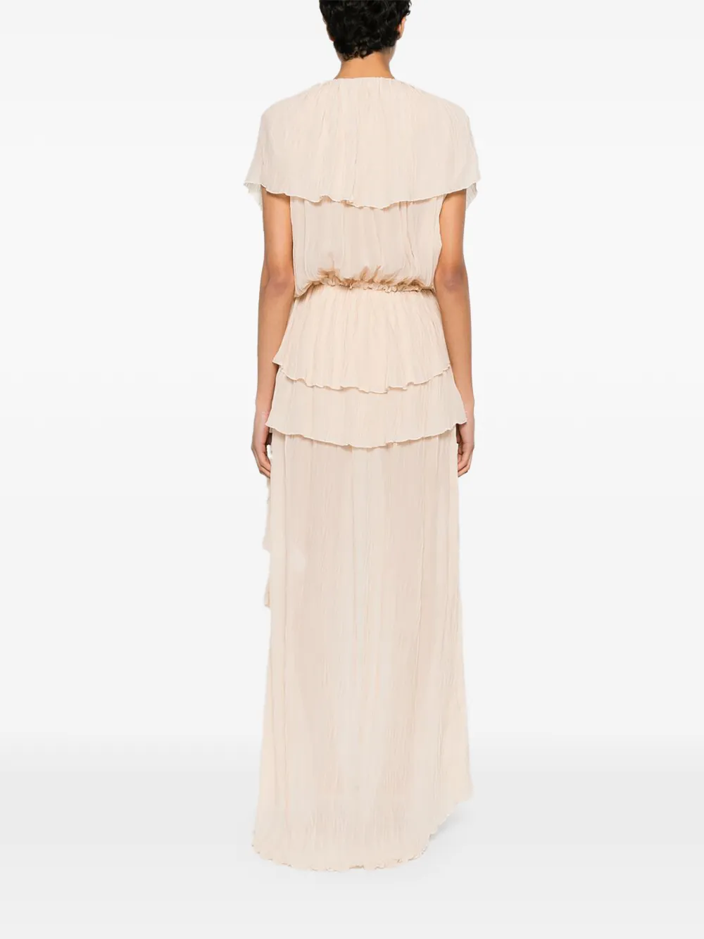 Blumarine Maxi-jurk met ruches Roze