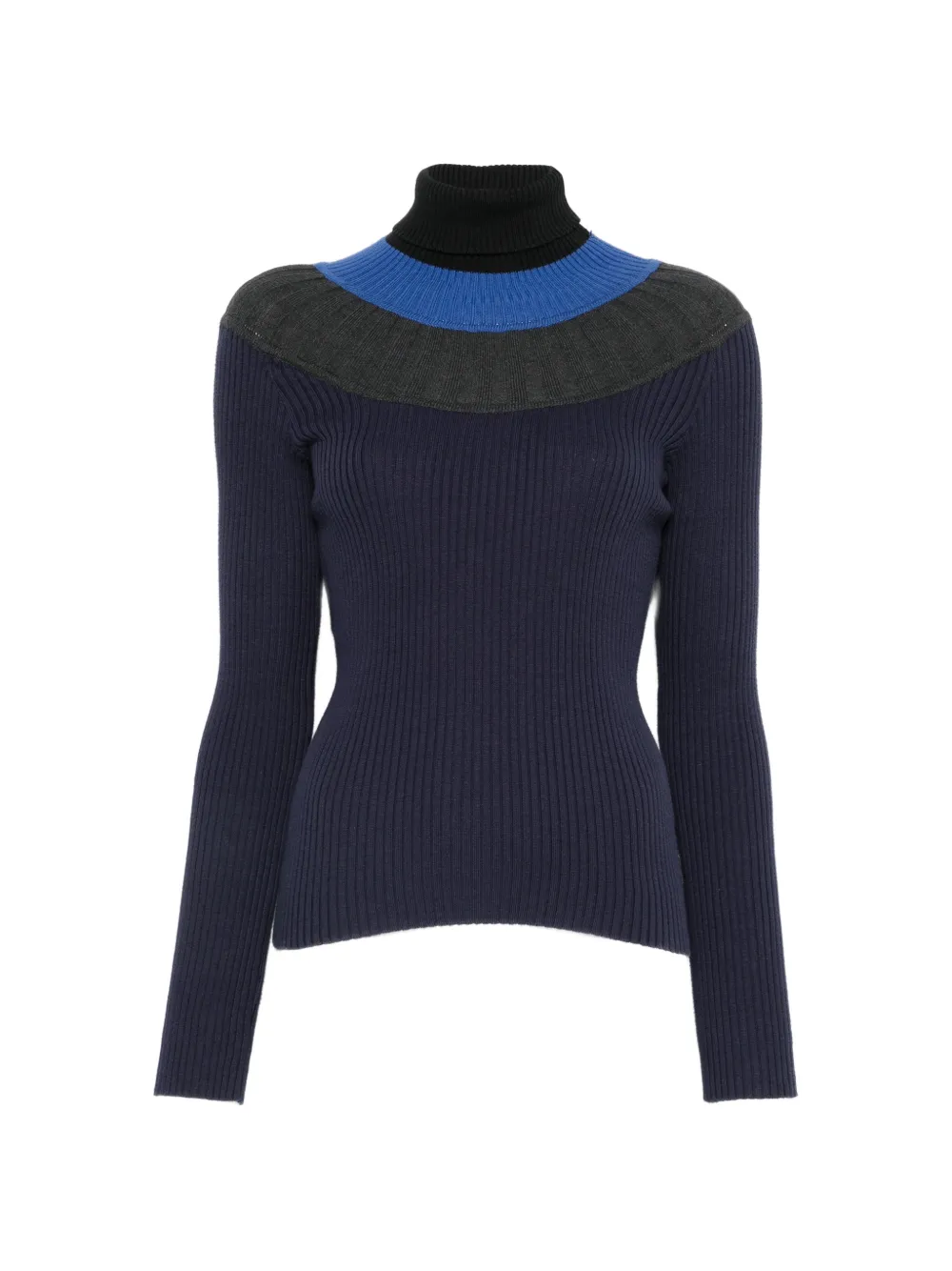 Giorgio Armani Pre-Owned 2000s ribbed roll-neck sweater - Blu