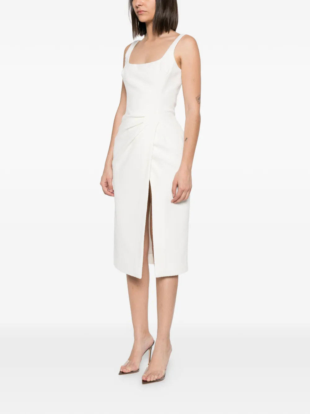 Blumarine Mini-jurk met gesmokt detail Wit