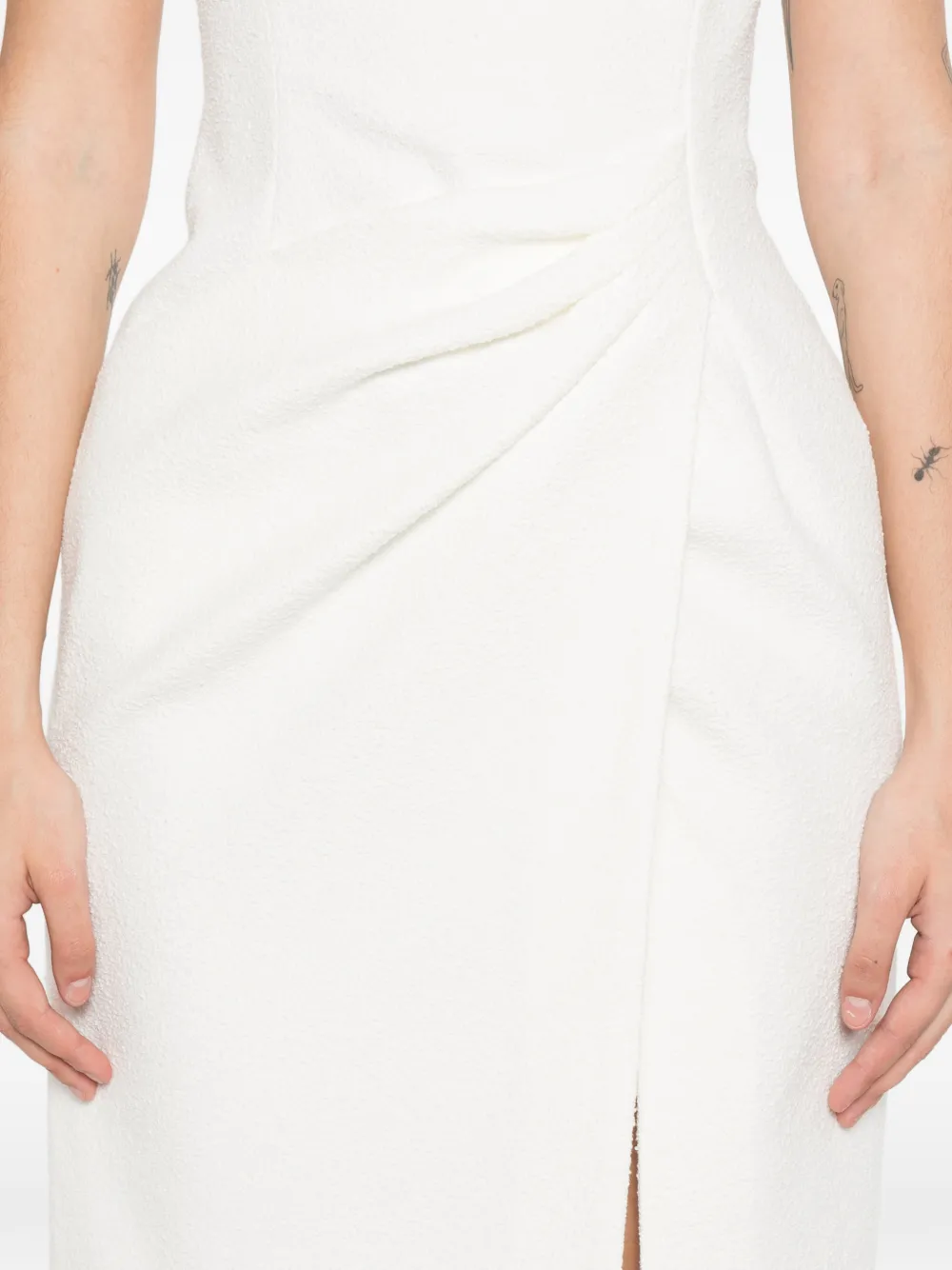 Blumarine Mini-jurk met gesmokt detail Wit