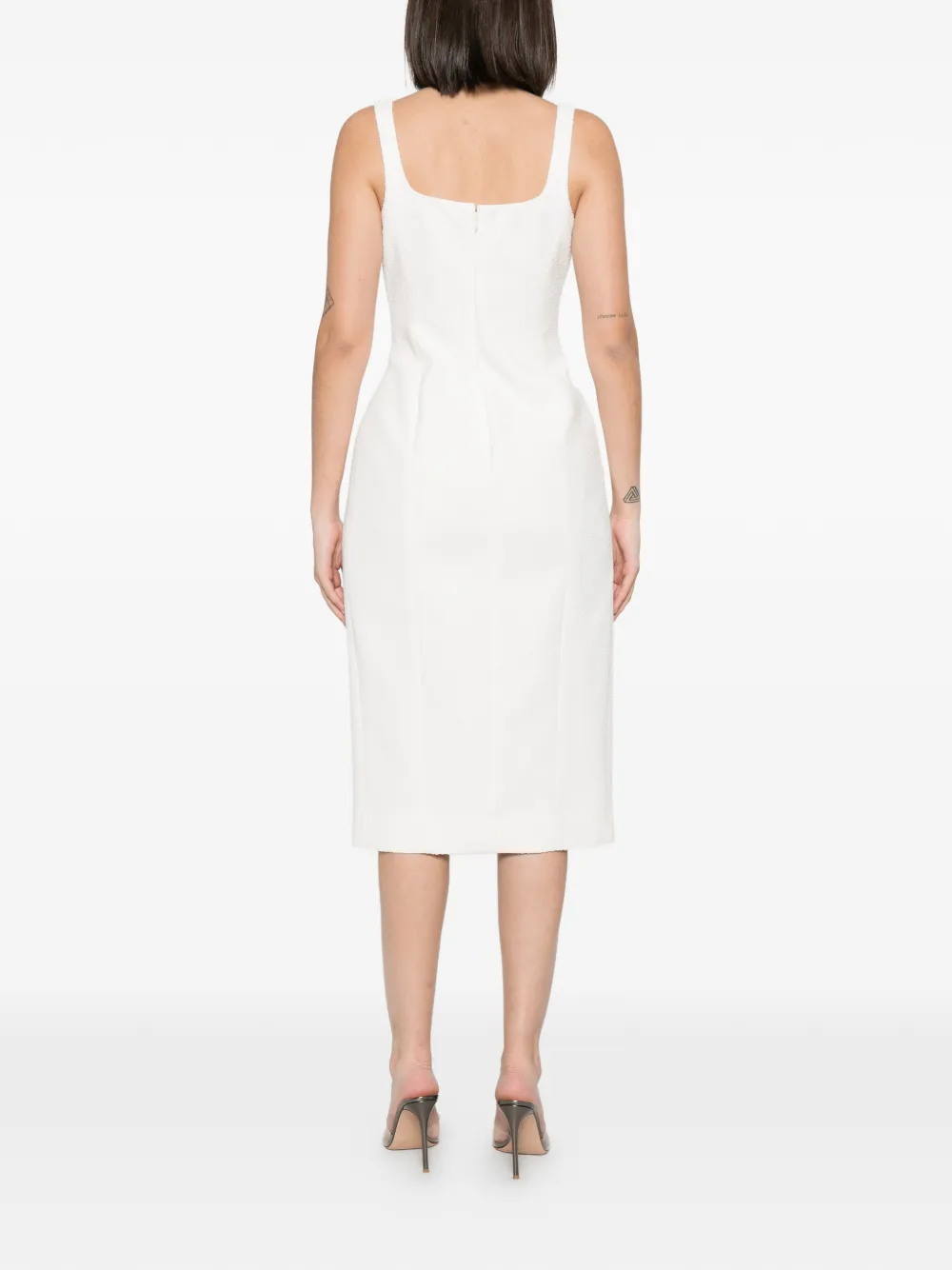 Blumarine Mini-jurk met gesmokt detail Wit