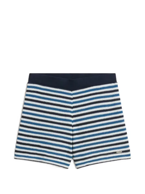 Woolrich striped crochet-effect shorts
