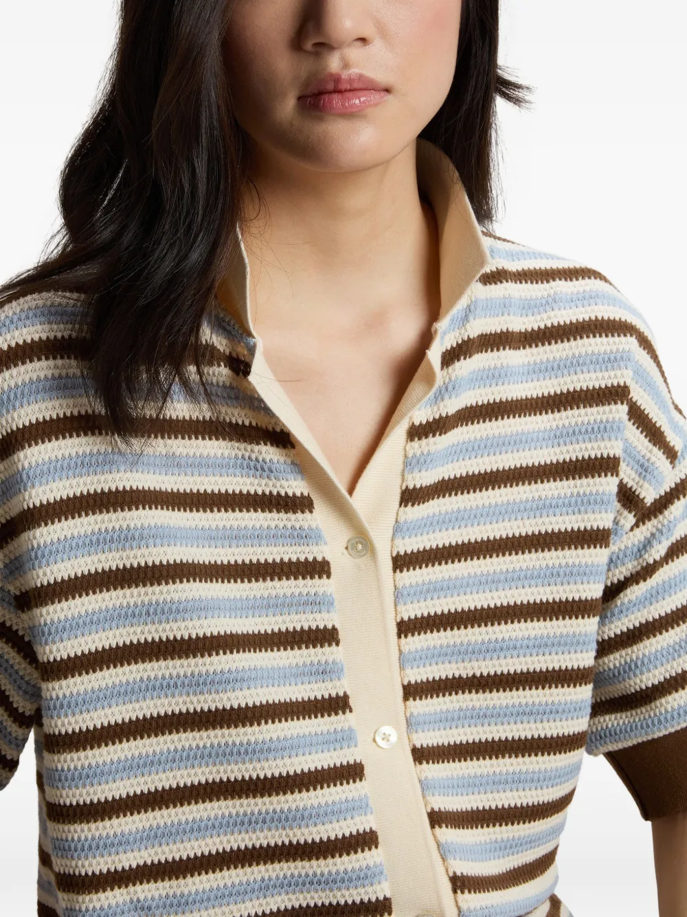 Woolrich Gehaakt gestreept overhemd Beige