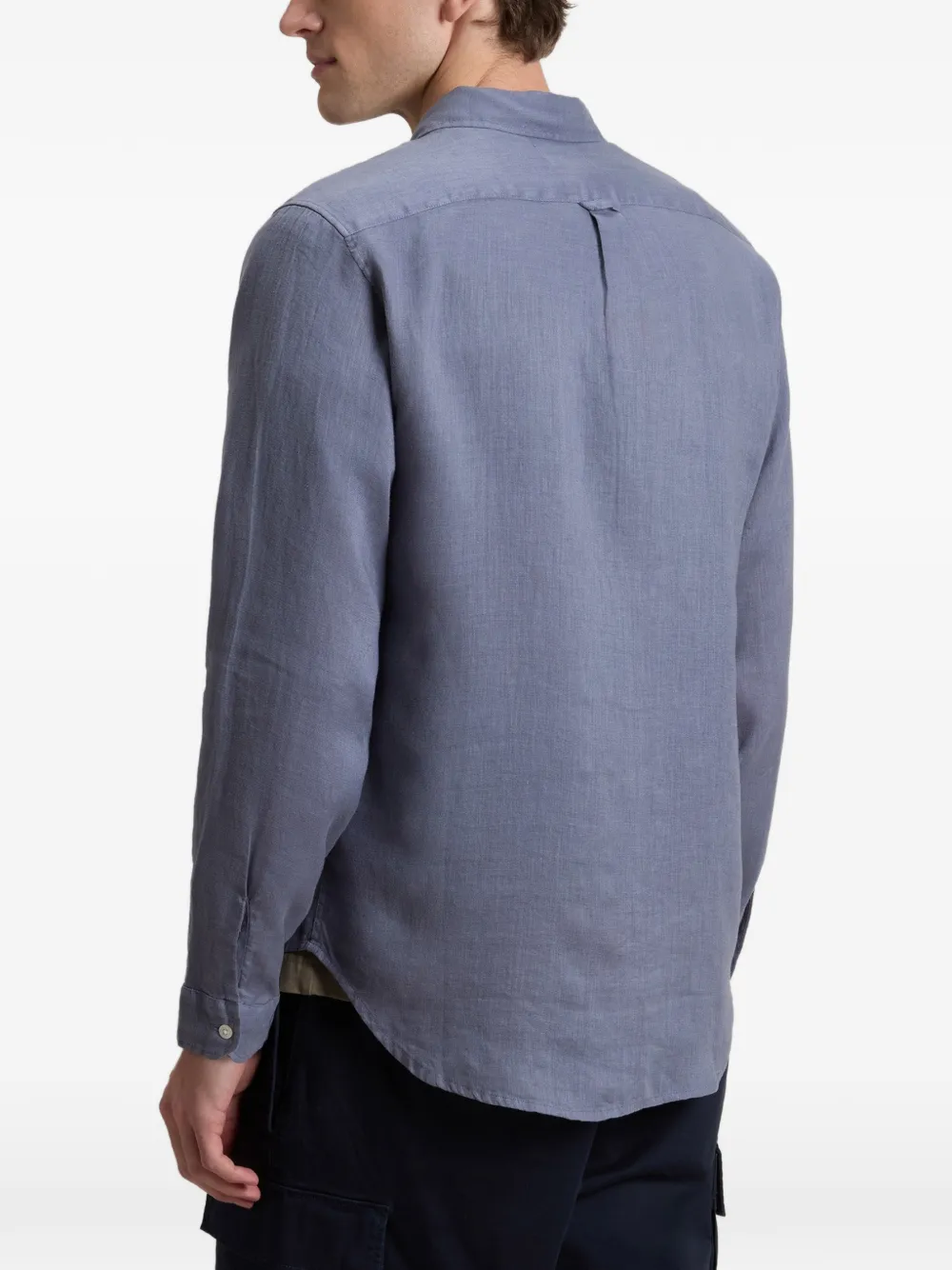 Woolrich Overhemd met knoop en lange mouwen Blauw