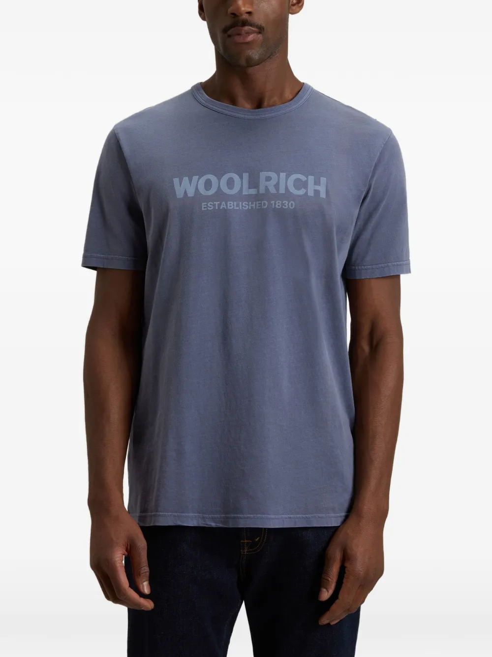 Woolrich T-shirt met print Blauw