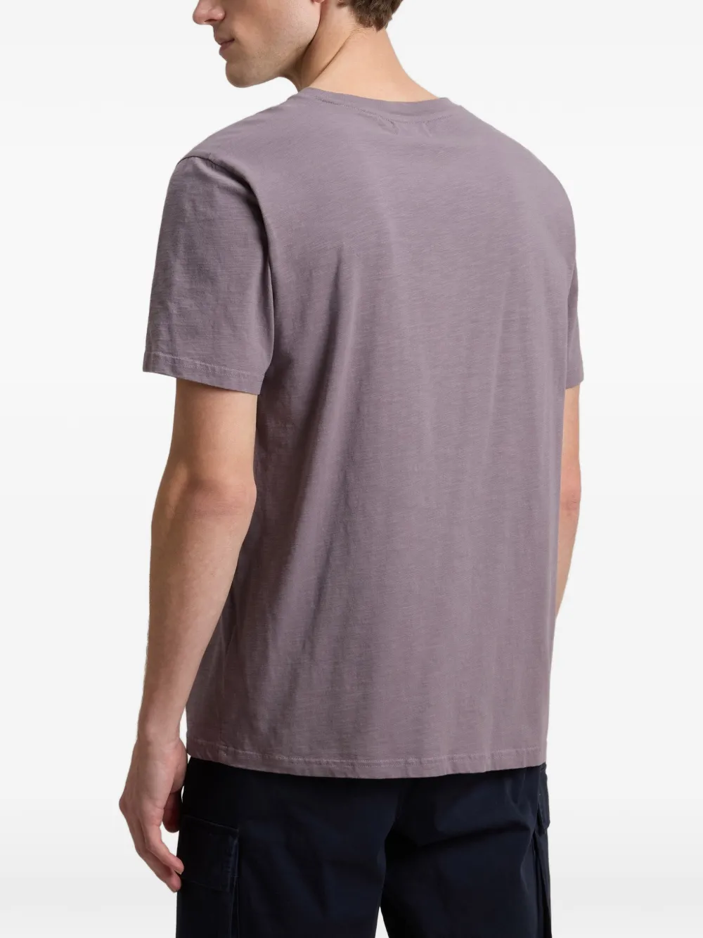 Woolrich Ribgebreid T-shirt met logo Paars