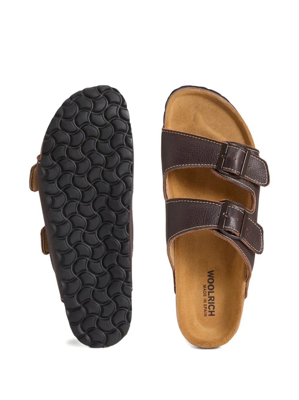 Woolrich Leren sandalen met bandje Bruin