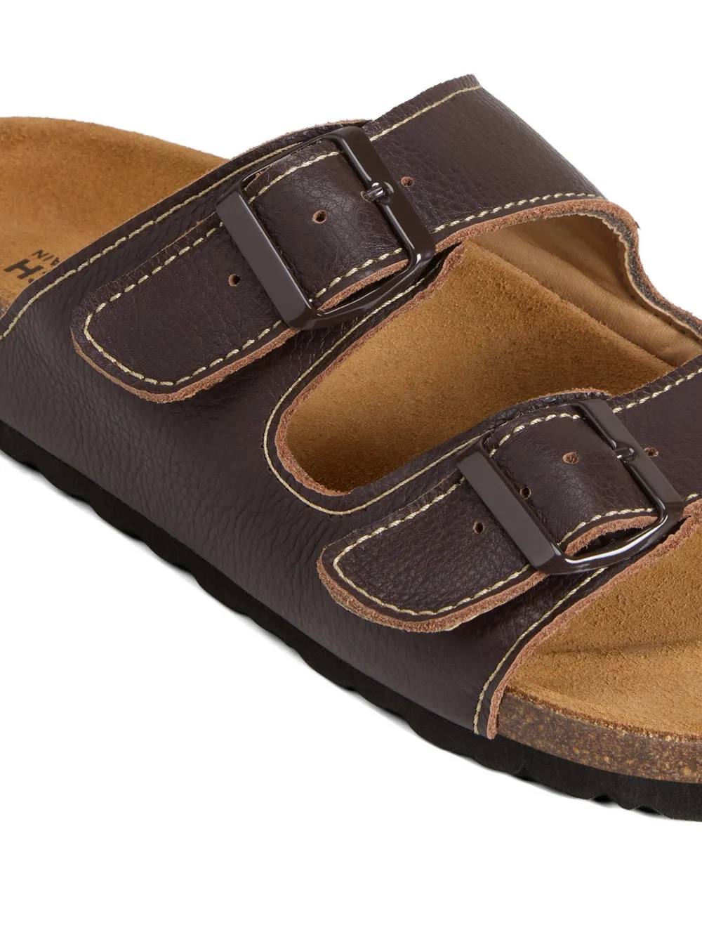 Woolrich Leren sandalen met bandje Bruin