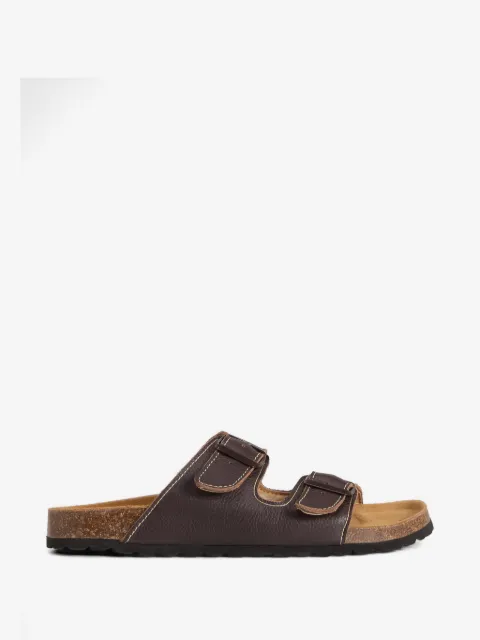 Woolrich strap-details leather sandals