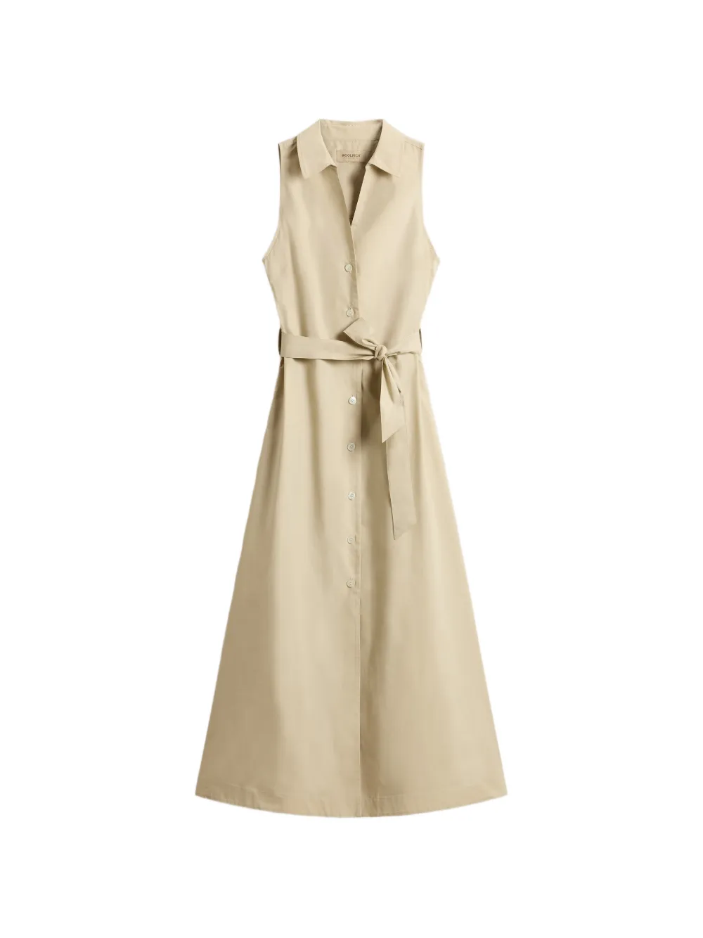 Woolrich belt cotton shirt dress - Toni neutri
