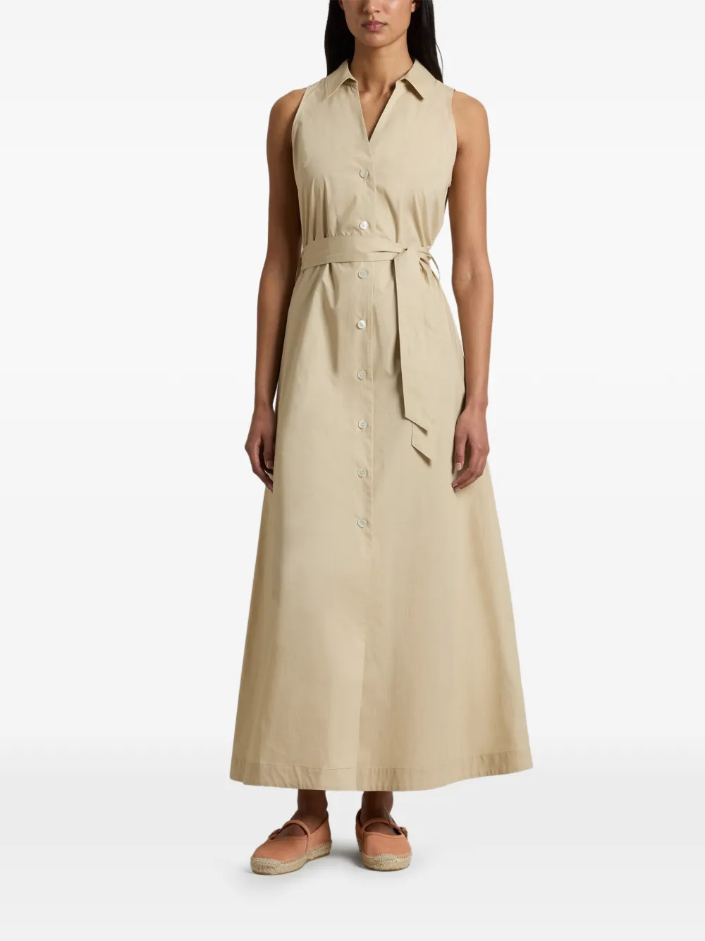 Woolrich Katoenen blousejurk met ceintuur Beige