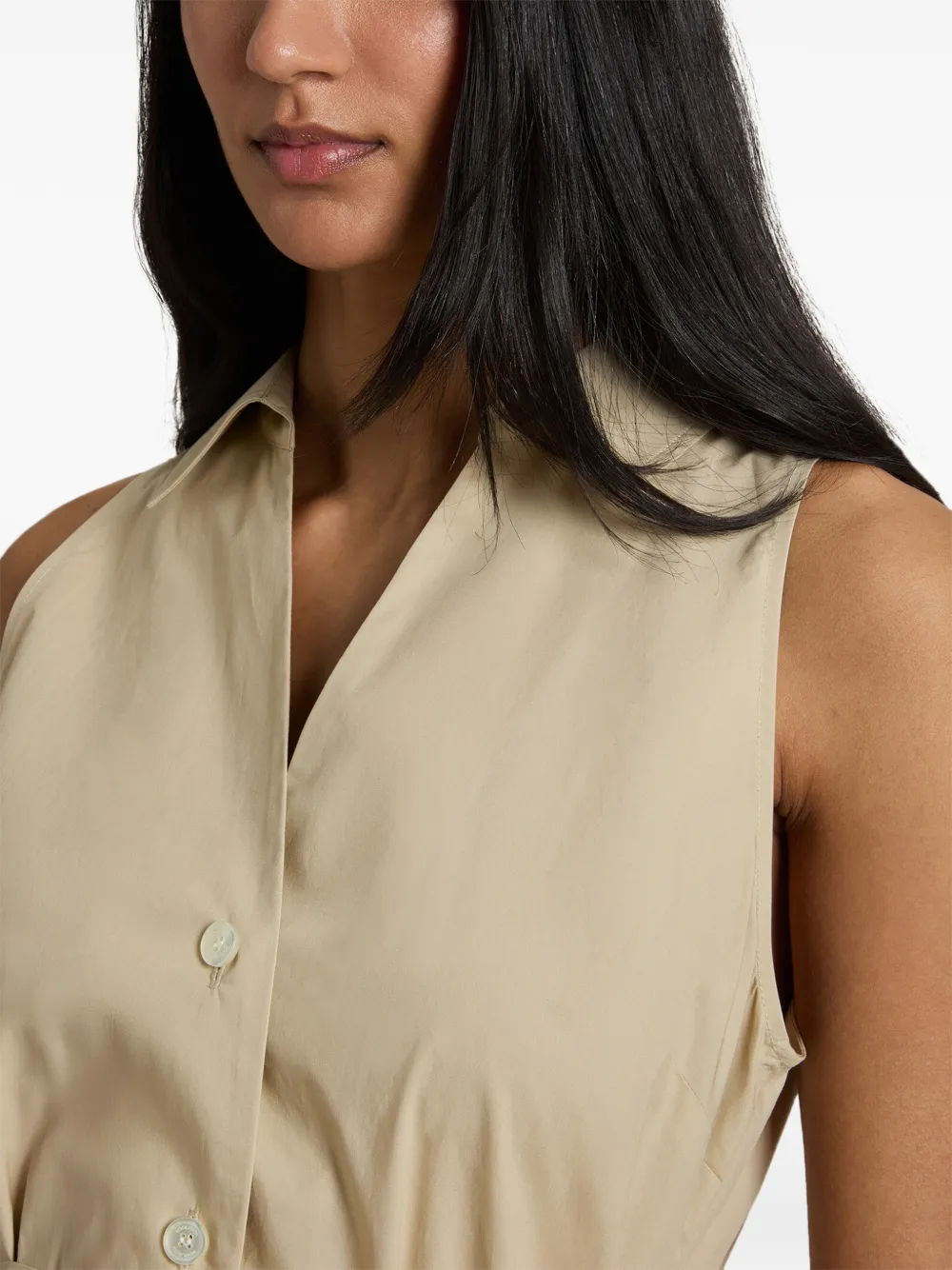 Woolrich Katoenen blousejurk met ceintuur Beige