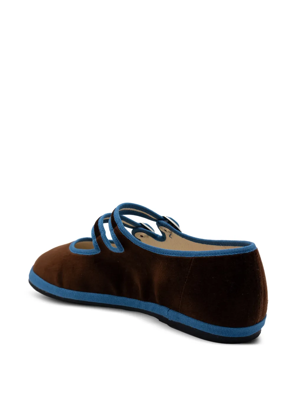 Gondolina Mary Jane fluwelen ballerina's Bruin