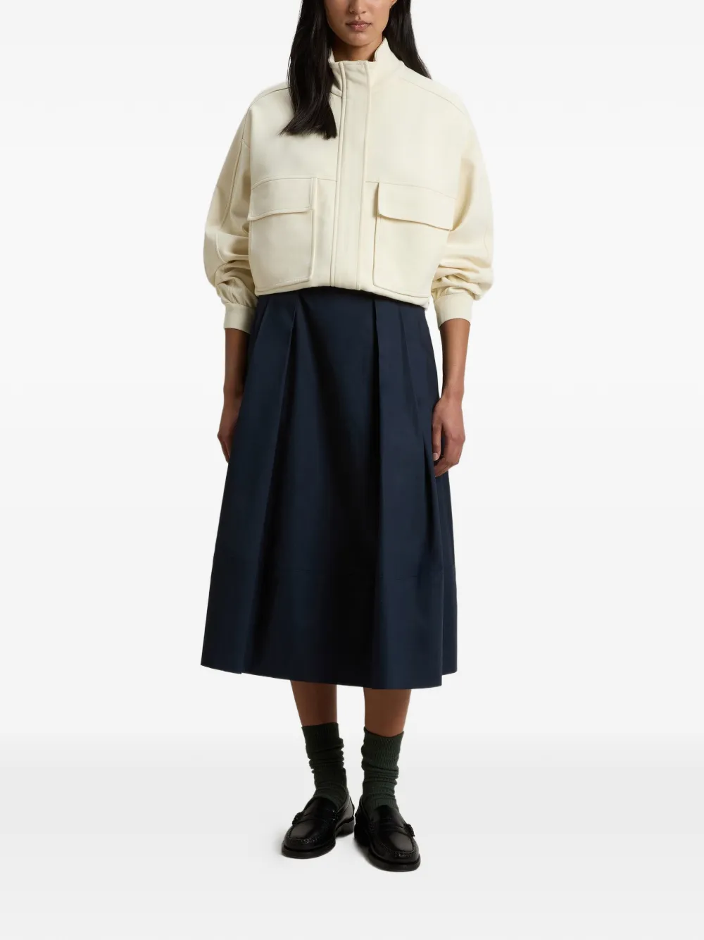 Woolrich Straight plooirok Blauw