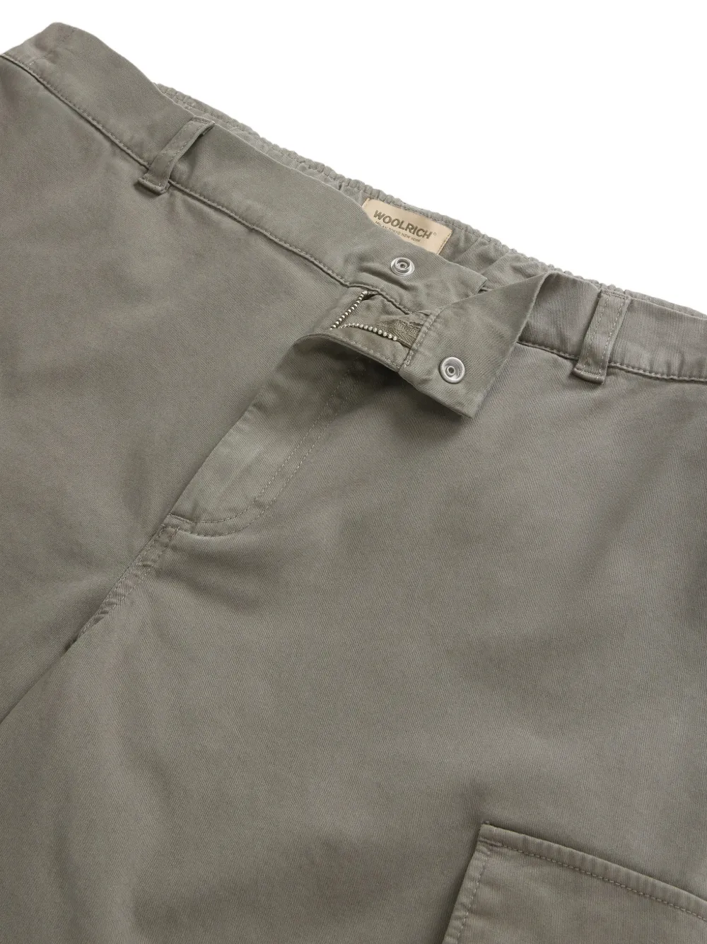 Woolrich Katoenen twill cargo shorts Groen