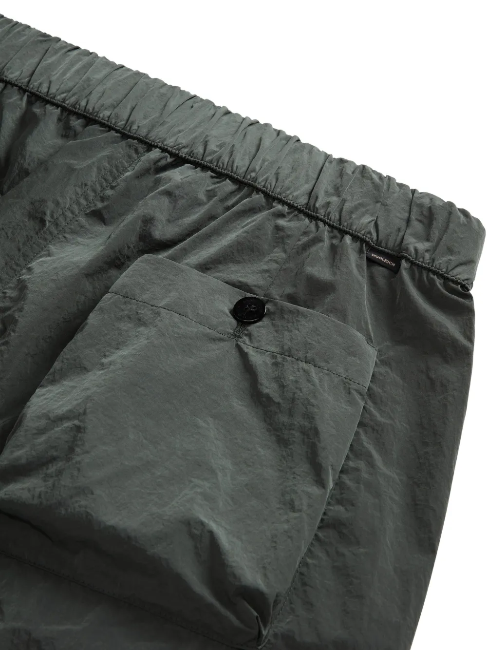 Woolrich Elastische bermuda shorts met ceintuur Groen