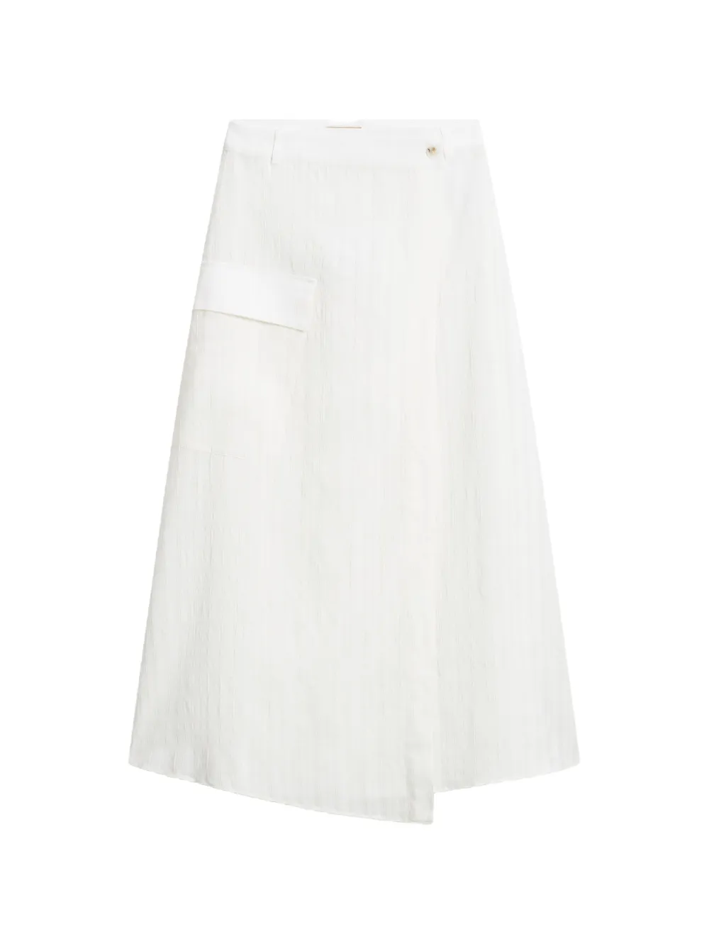 Woolrich checked cargo midi skirt - Bianco