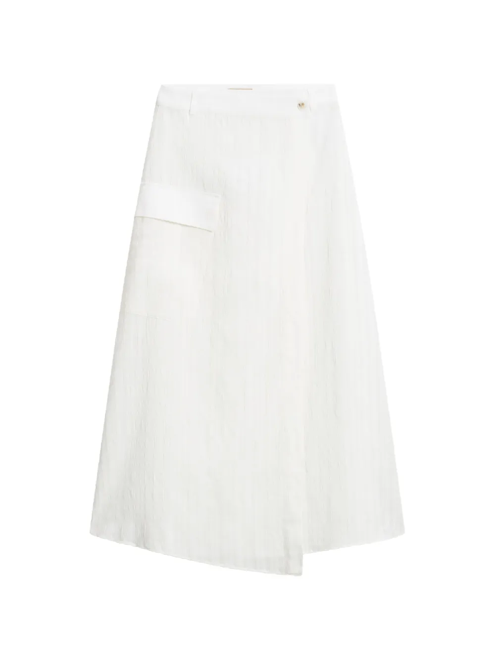 Woolrich checked cargo midi skirt - Bianco