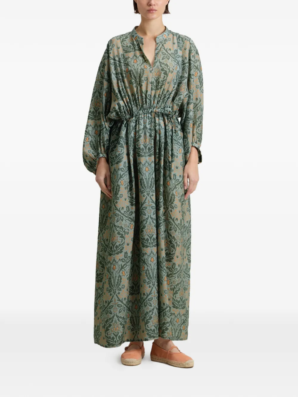 Woolrich Elastische midi-jurk met bloemenprint Groen