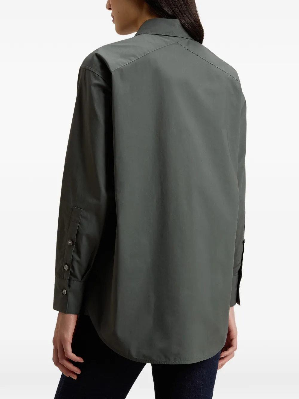 Woolrich Overhemd met borstzak en knoop Groen
