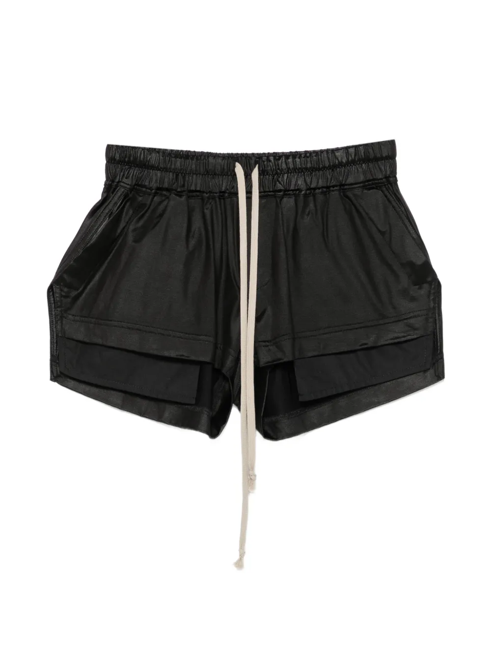 Rick Owens drawstring layered shorts - Nero