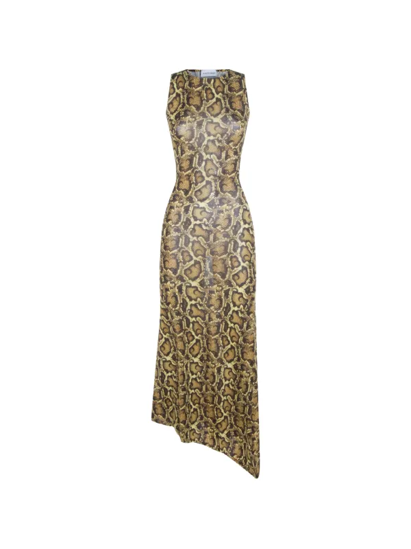 brown marine serre dress Marine Serre Allover Moon Long-sleeve (Brown) – Rent To Dress NZ main image 1