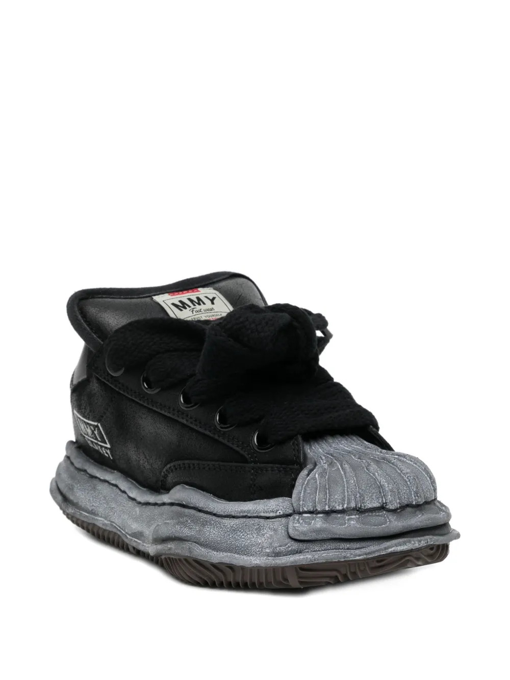 Maison MIHARA YASUHIRO Blakey distorted-sole trainers Zwart