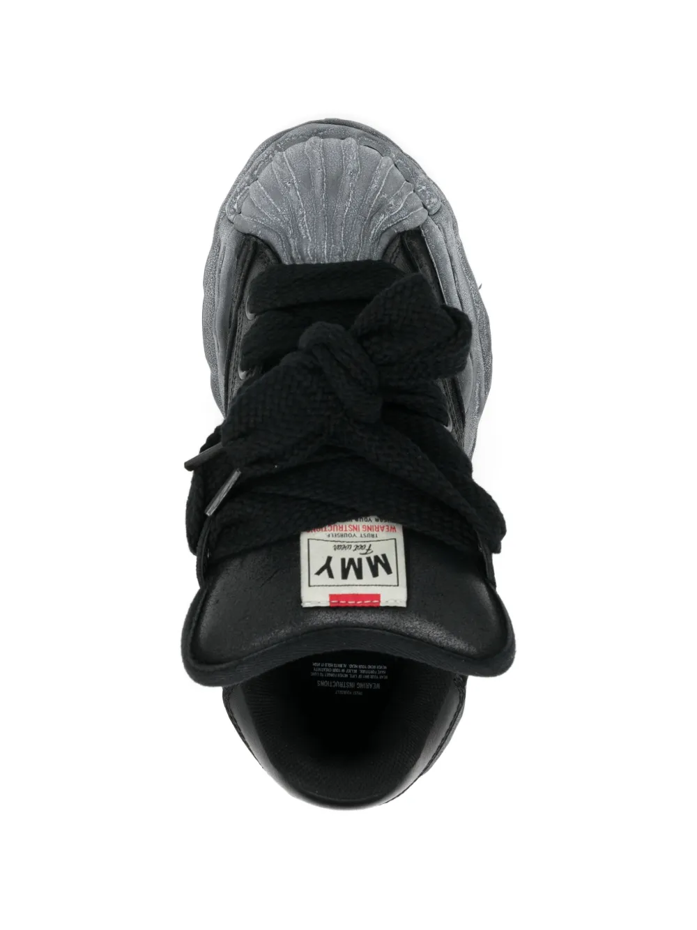 Maison MIHARA YASUHIRO Blakey distorted-sole trainers Zwart