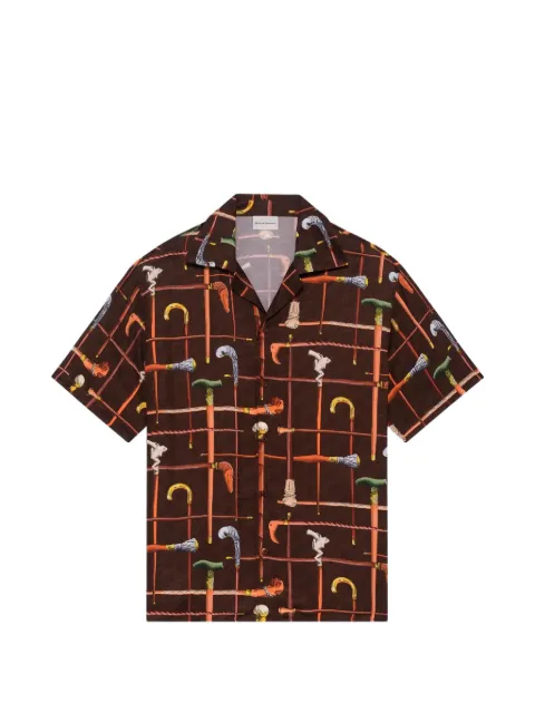 Drôle De Monsieur spread-collar print shirt
