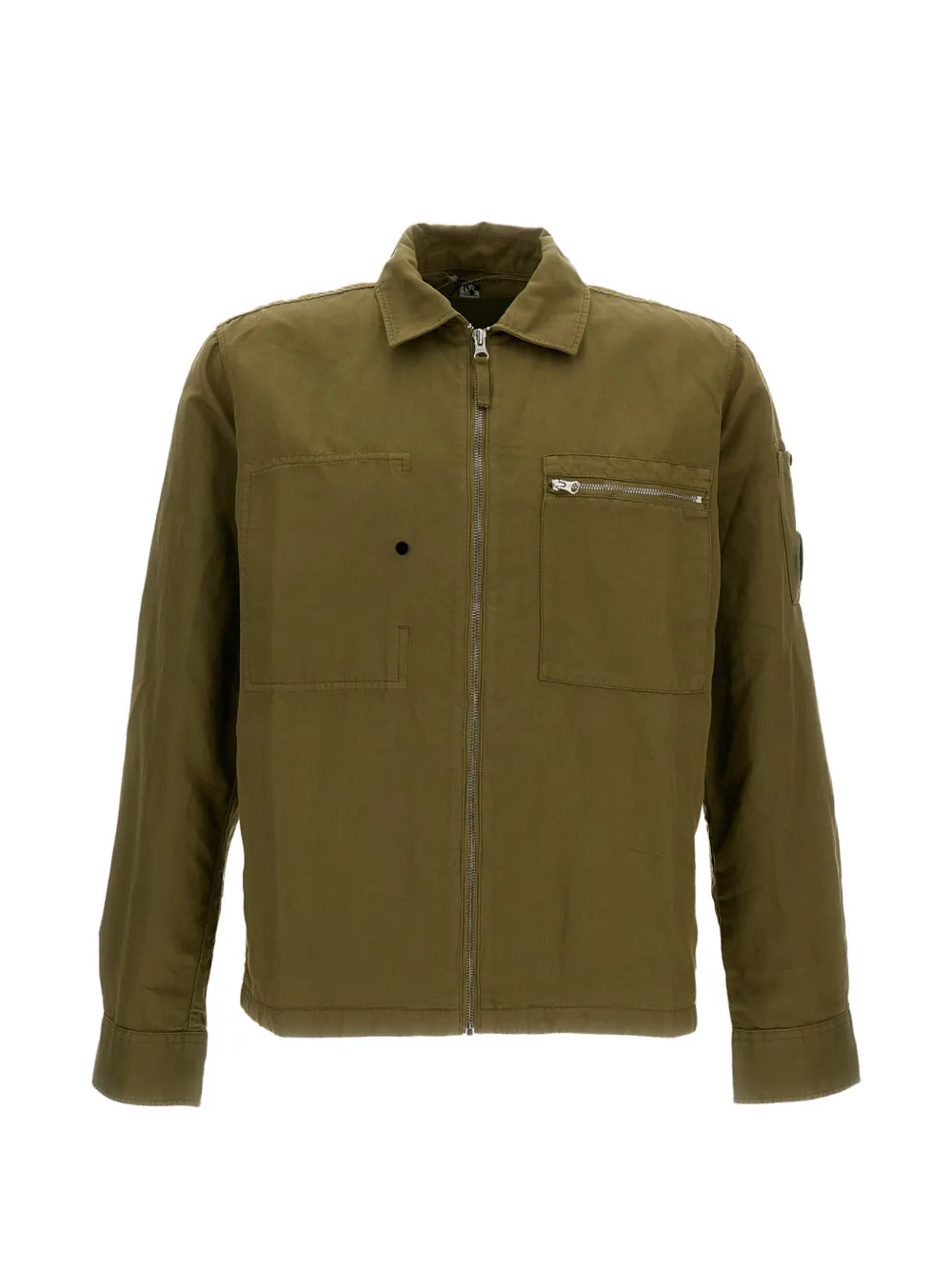 C.P. Company lens-detail full-zip shirt jacket - Verde