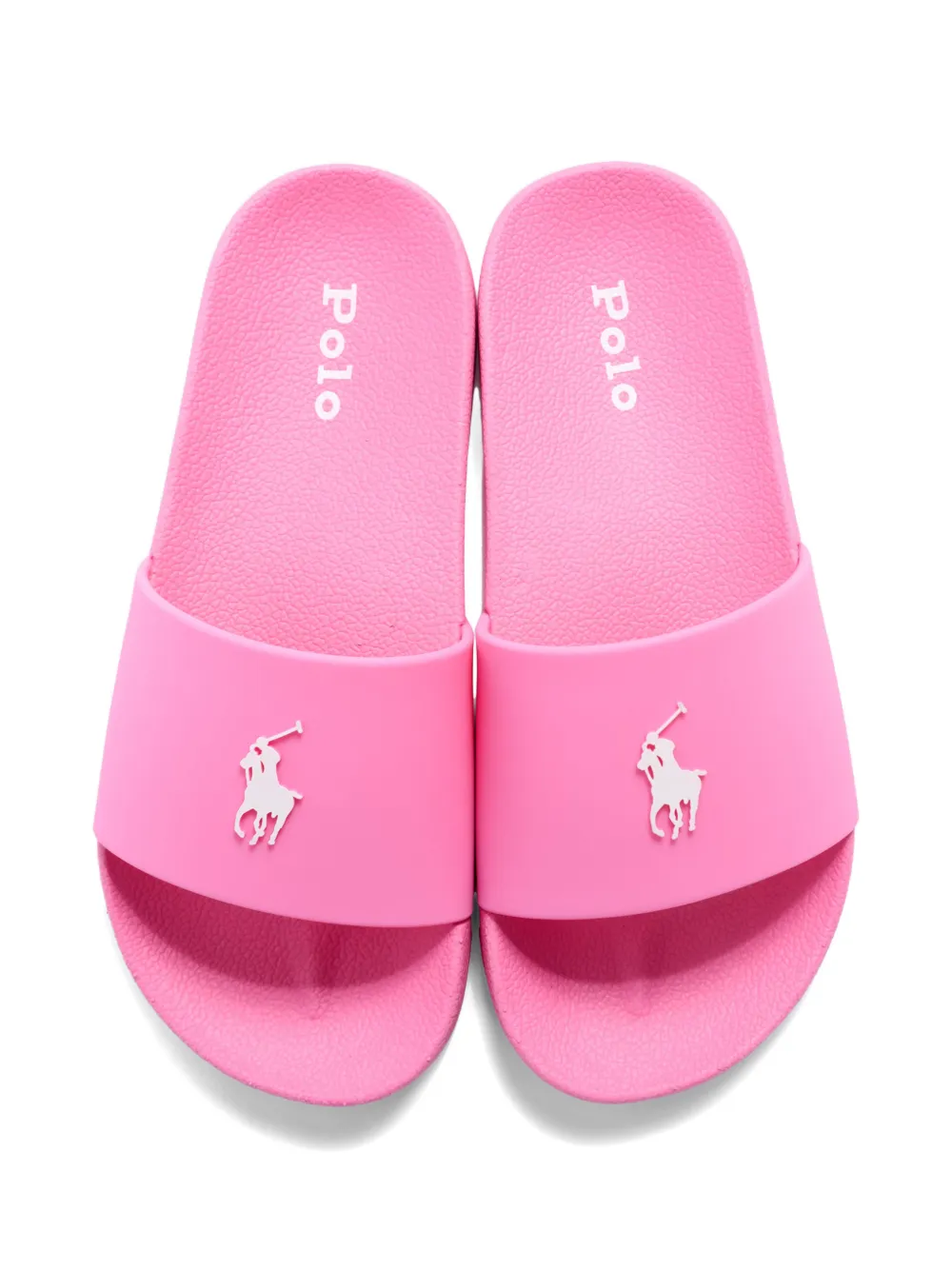POLO RALPH LAUREN KIDS Slippers met ponydetail Roze