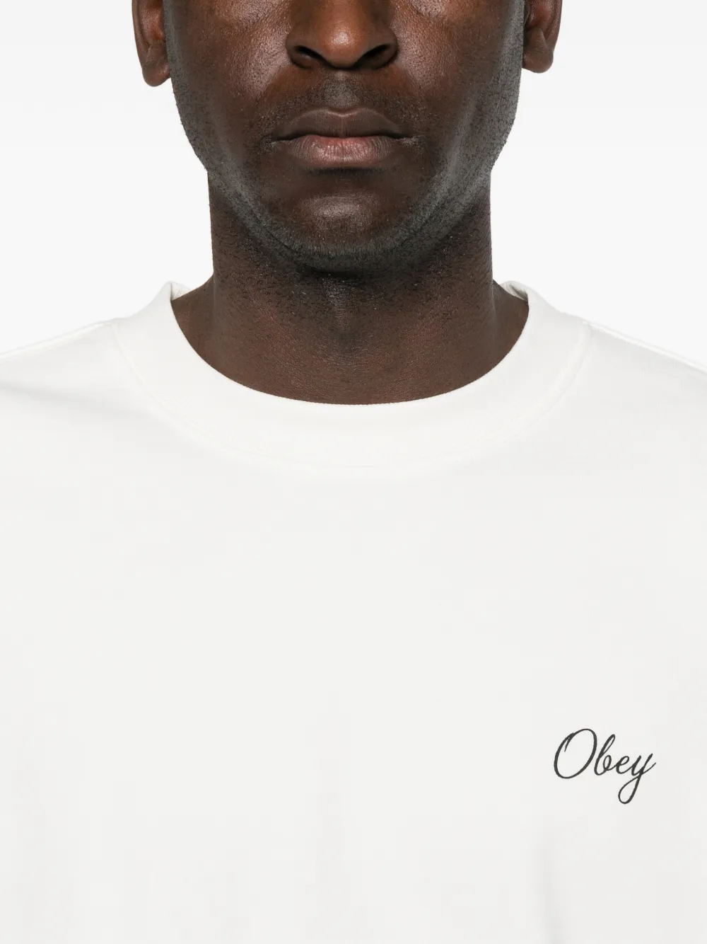 Obey Paper Rose sweater met grafische print Wit