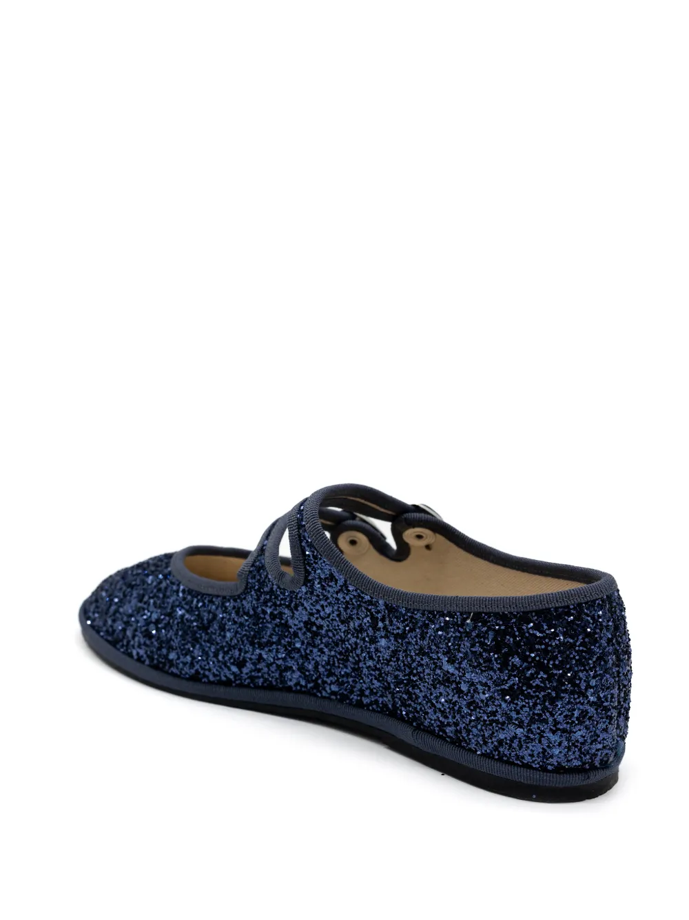 Gondolina Mary Jane ballerina's verfraaid met glitters Blauw