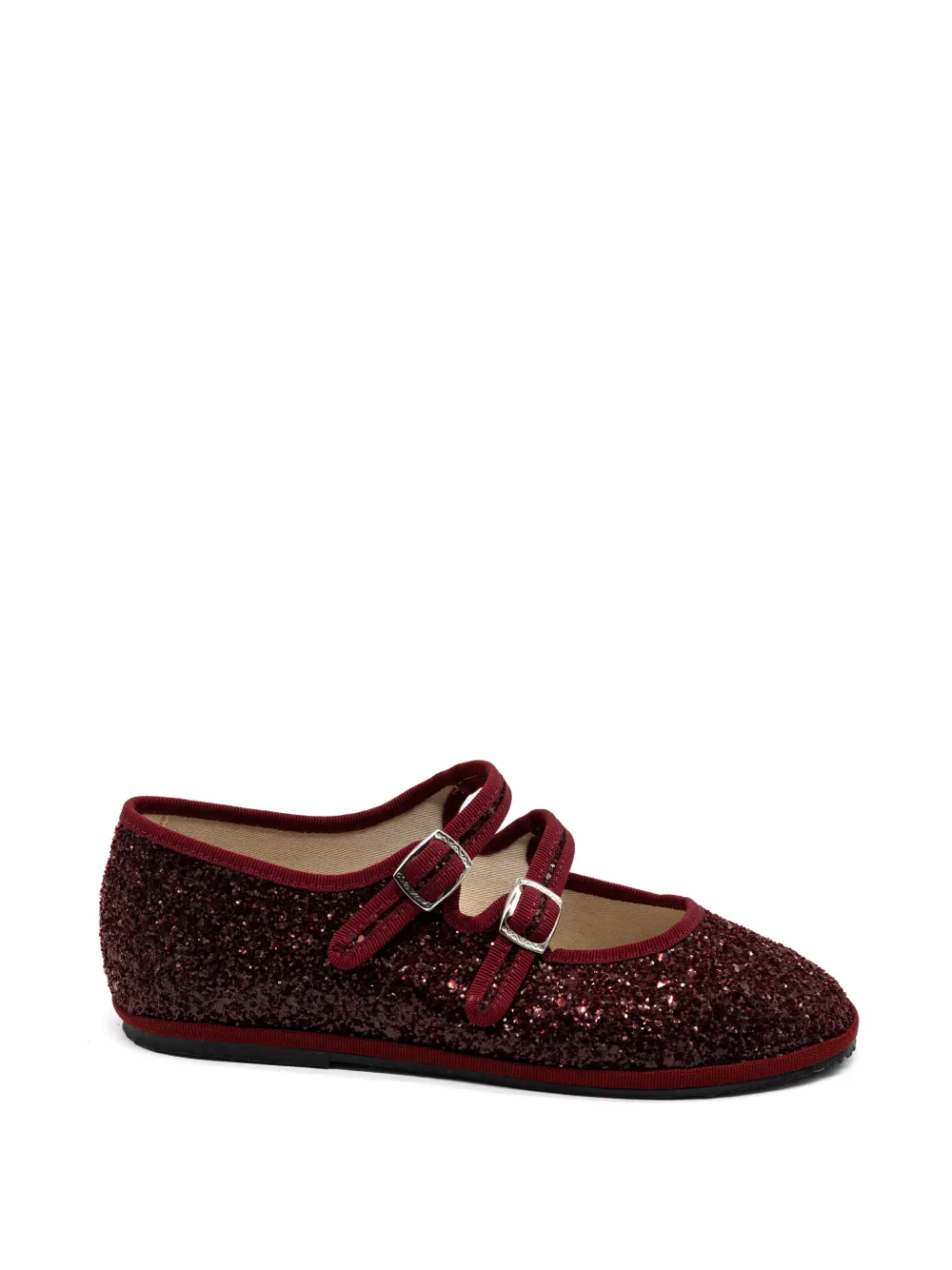 Gondolina Mary Jane ballerina's met glitters Rood