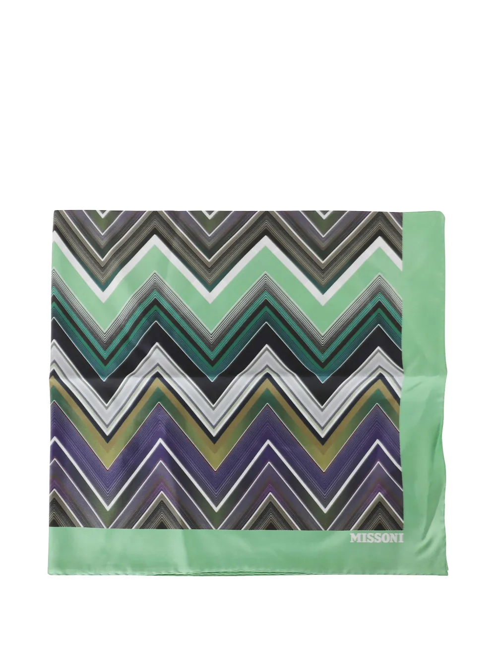 Missoni zigzag-print scarf - Verde