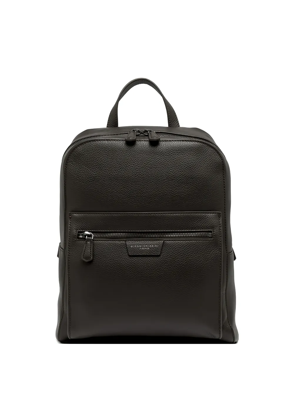 GIANNI CHIARINI Florence grained-leather backpack - Marrone