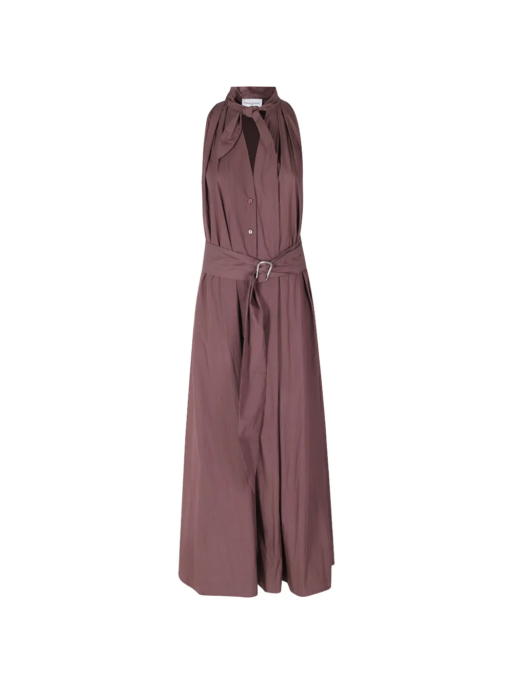 Isabelle Blanche belted sleeveless maxi dress - Brown