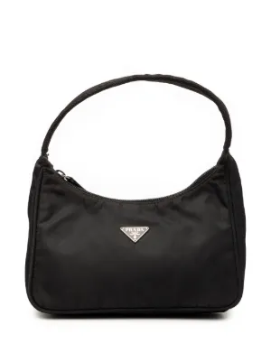 Prada Pre-Owned 2013-2025 スポーツライン ウール ショルダーバッグ