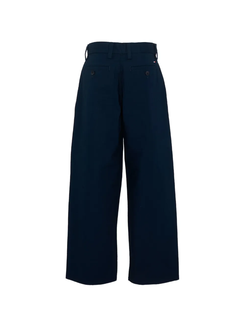 Tommy Hilfiger Junior Essential lichtgewicht twill ruimvallende chino broek Blauw